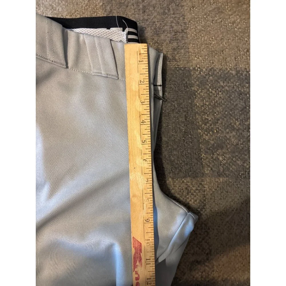 Under Armour Sz YL Baseball Pants Gray W/ Black Piping Polyester Sports Youth